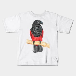 dracula parrot watercolor Kids T-Shirt